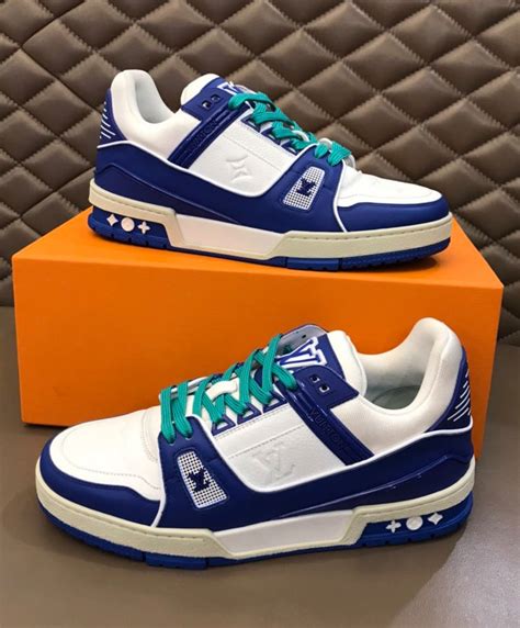 blue louis vuitton shoes men|Louis Vuitton men sneakers official.